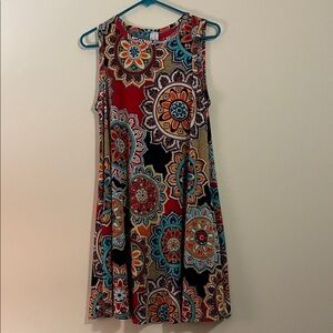 Bellamie Mandala Print Mini Dress - Multicolor with pockets